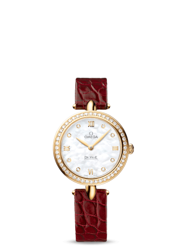 Omega De Ville Prestige Dewdrop Quartz 27.4 Yellow Gold / MOP / Diamond